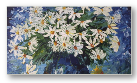Giclée canvas print Daisies for me