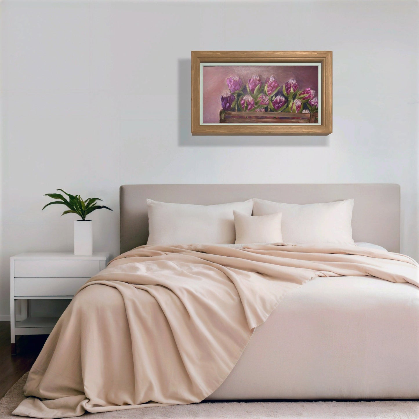 Giclée  Canvas-Whispering Protea's