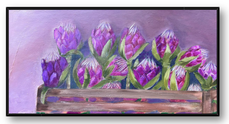 Giclée  Canvas-Whispering Protea's