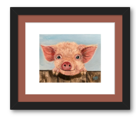 Premium Giclée Paper- Penny the Pig