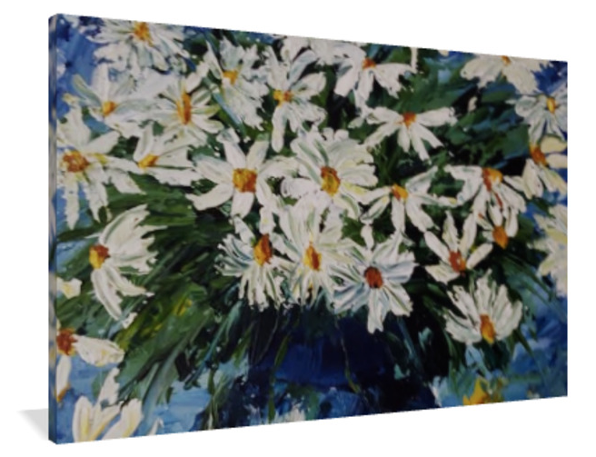 Giclée canvas print Daisies for me