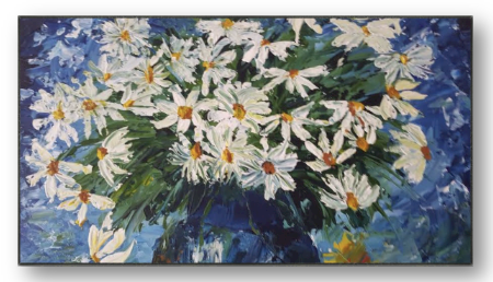 Giclée canvas print Daisies for me