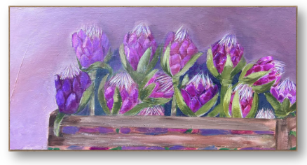 Giclée  Canvas-Whispering Protea's