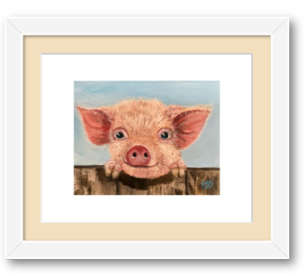 Premium Giclée Paper- Penny the Pig
